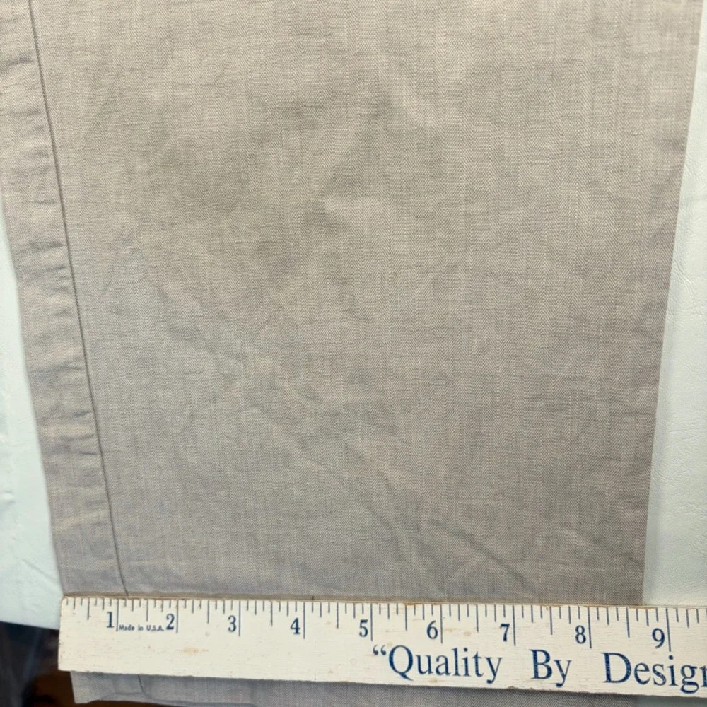 Cubavera Mens 32x34 Khaki Linen Blend Beachcore Flat Front Pants Old Money